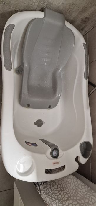 Вана с подложка и стойка Chipolino - Вела, сива, 87 см