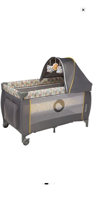 Patuț pliant Lionelo Sven Plus + Saltea (Neutilizat)