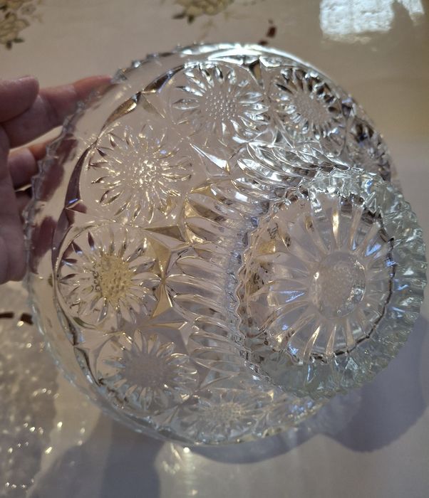 Хрустальные Советские вазы для фруктов 2 шт