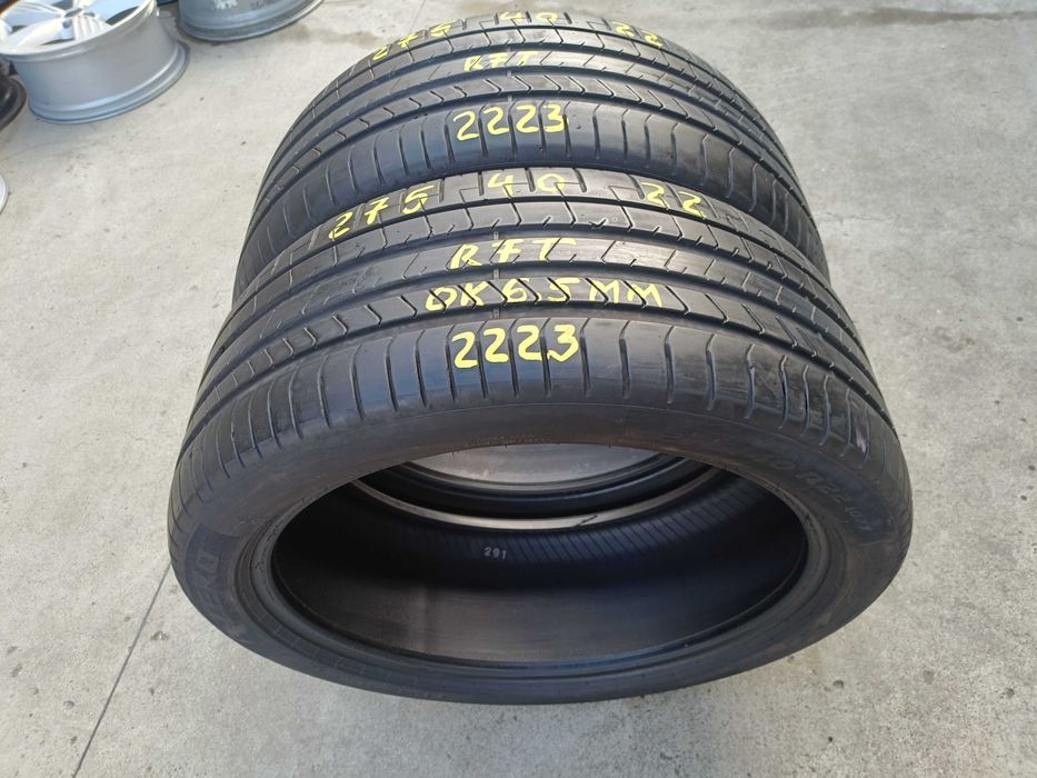 Doua anvelope de vara 275 40 22 pirelli p zero pz4 run flat dot 2223