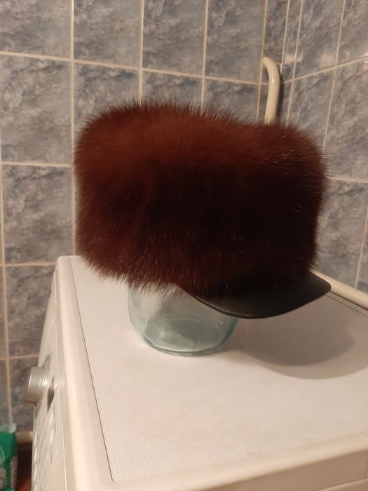 Шапка из меха соболь