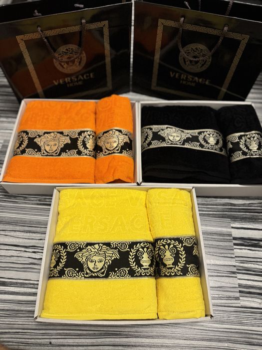 Set 2 prosoape model Versace, mari 140x70 +  mici