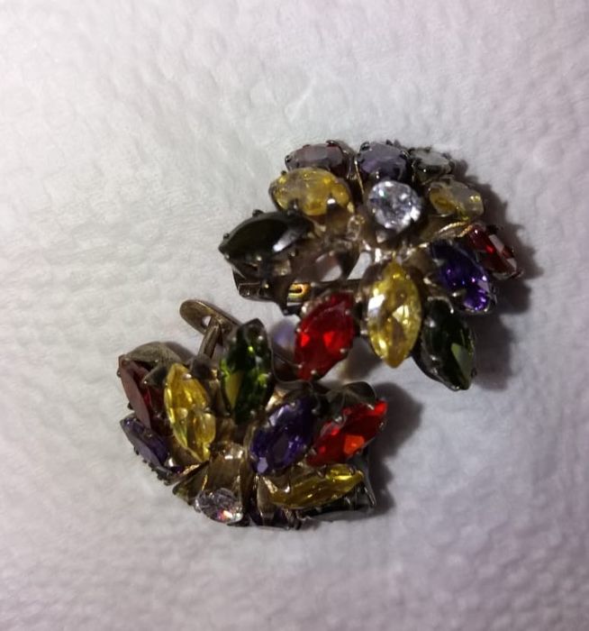 Серьги редкие Циркон 925 серебро.