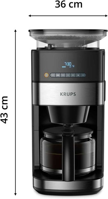 Програмируема филтърна кафемашина Krups Grind Aroma,автоматична мелачк