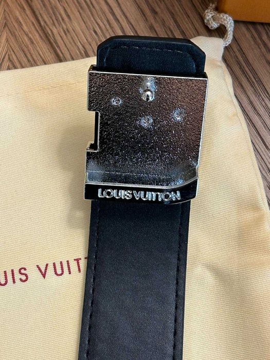 Curea Louis Vuitton Monogram Shadow Black – Silver Buckle Edition