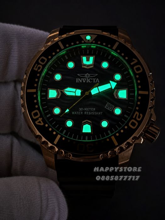 INVICTA Abyss black/gold 48 mm, Инвикта нов мъжки часовник