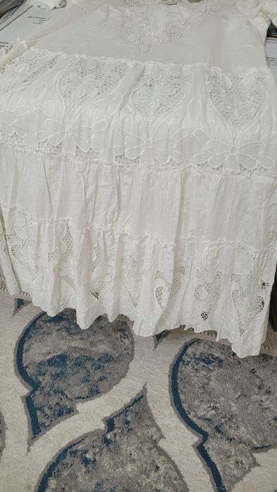 Платье белое, турецкое  размер 50, хлопок100%