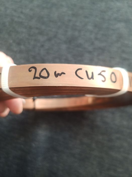 Placbanda de cupru rolă