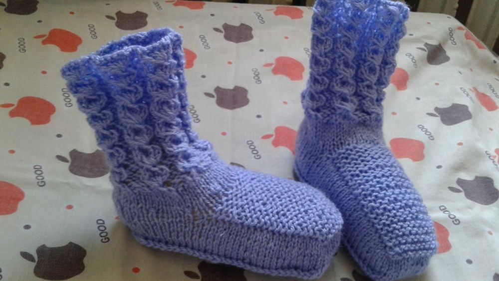 вязаные сапожки -носки