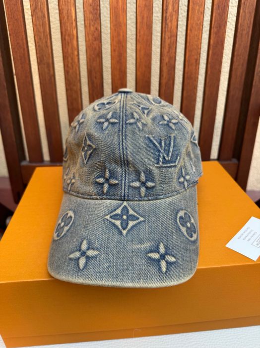 Sapca originala Louis Vuitton Baseball Cap Monogram Washed Denim Cap
