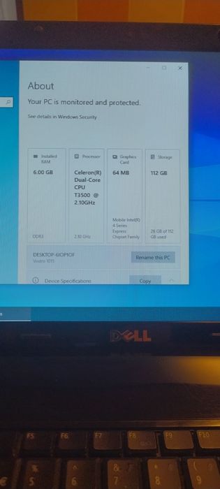 Dell Vostro , 6gb ram , ssd.