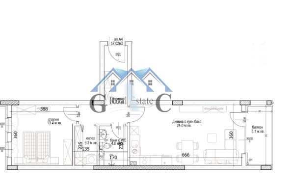 Двустайни апартаменти от 103000 евро-112500 евро, Кайсиева градина