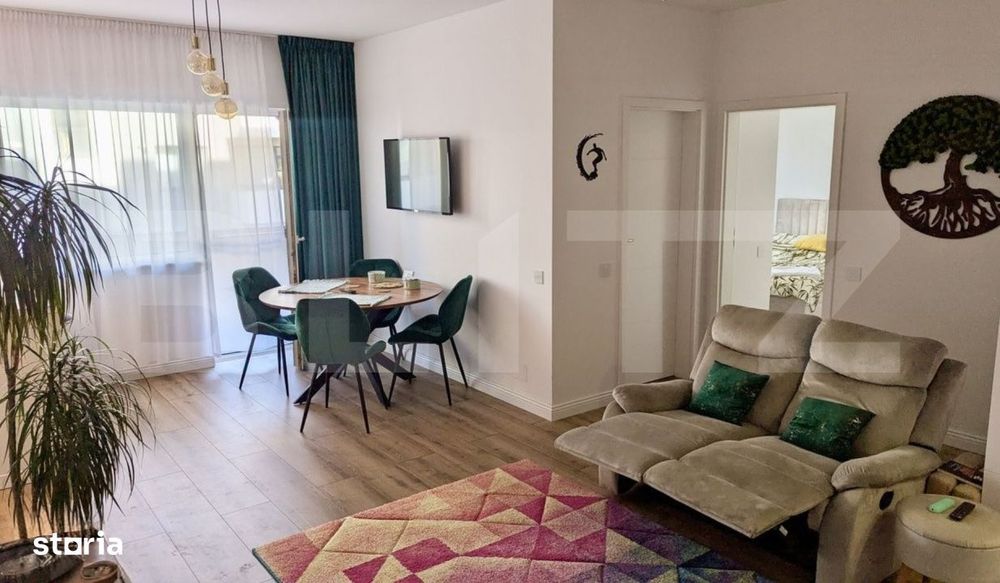 Apartament cu 3 camere, 77 mp, la parter inalt, cu gradina, in zona Su — fotografia 1