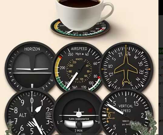 Чаша Бон Джоуви и 6 подложки за чаши с авиационни мотиви