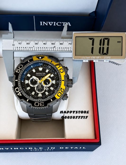 INVICTA Commandor Titanium Yellow 71 mm, Инвикта нов мъжки часовник