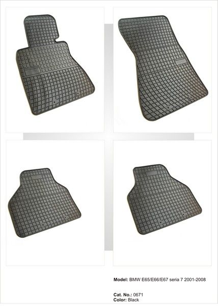 Covoare cauciuc BMW E65 / E66 / E67 seria 7 an 2001-2008