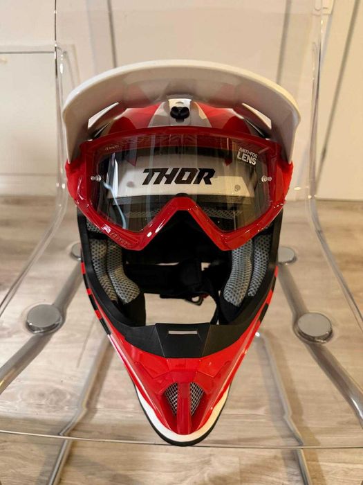 Vand casca moto enduro marimea L Thor+ochelari Thor