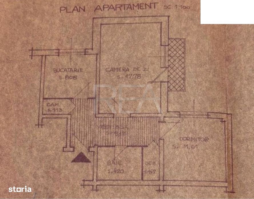 2 camere Pantelimon-Mega Mall decomandat, an 1980, 54 mp