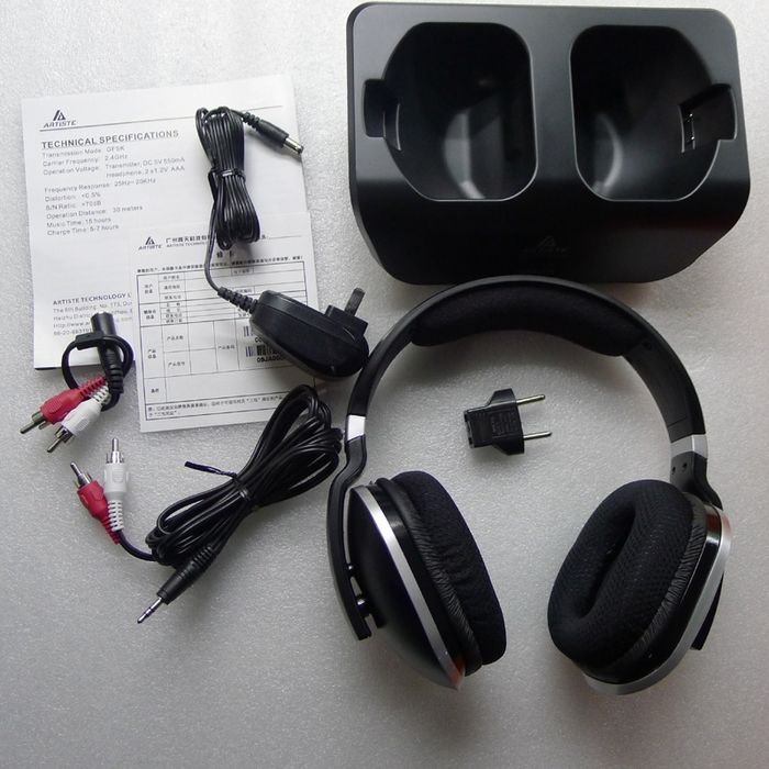 Casti Over-Ear Artiste ADH300J, Gaming, Wireless, Black, Cablu Optic