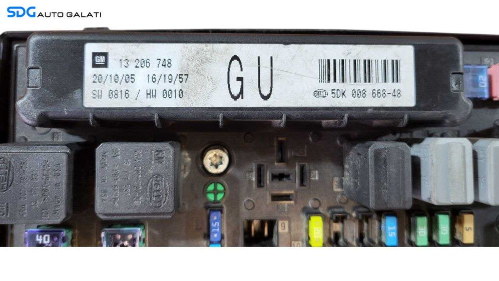 Panou Tablou Relee Sigurante Opel Zafira B 2005 - 2011 Cod 13206748GU 5DK008668-48 [L8063]