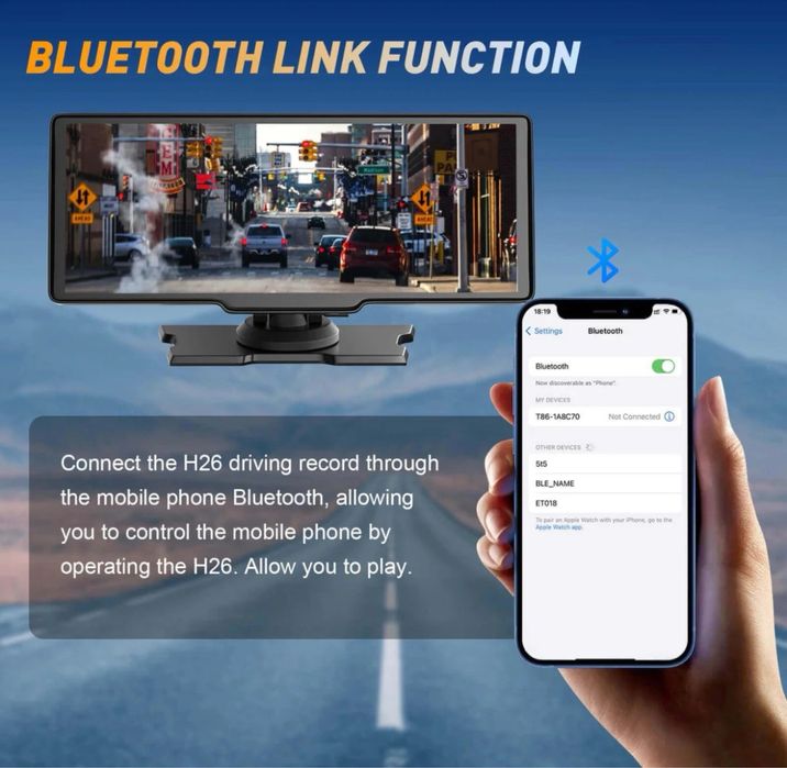 XGODY H26 10.26 инча автомобилен дисплей CarPlay Android Auto 1080P