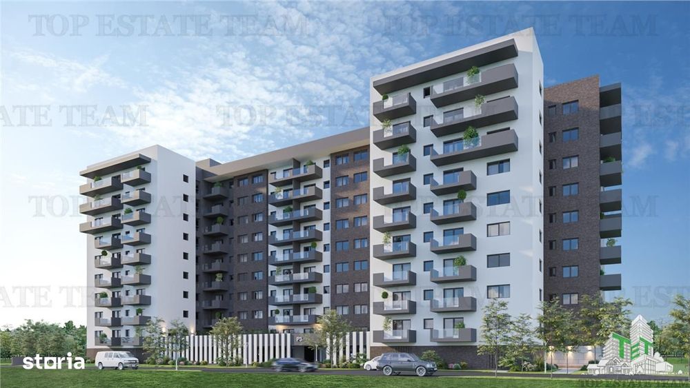 Apartament 2 camere intr-un bloc nou, modern, 61mp utili + balcon,  la