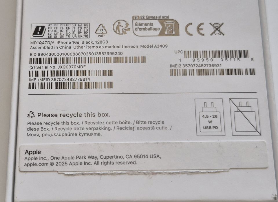 Iphone 16e 128Gb