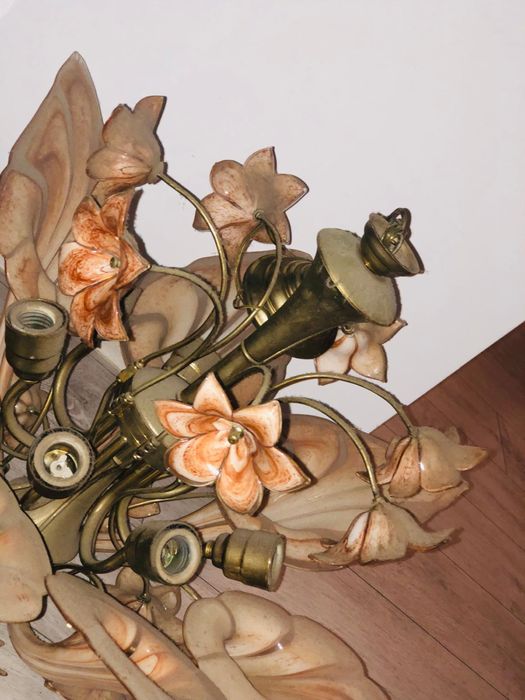 Seguso Murano Franco Luce candelabru lampa mid century