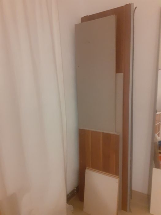 Vand dulap alb - maro