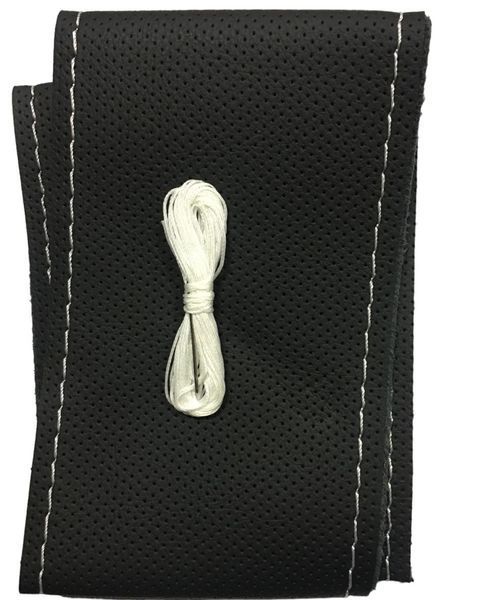 Дамски калъф за волан - черно кадифе с апликации цветя