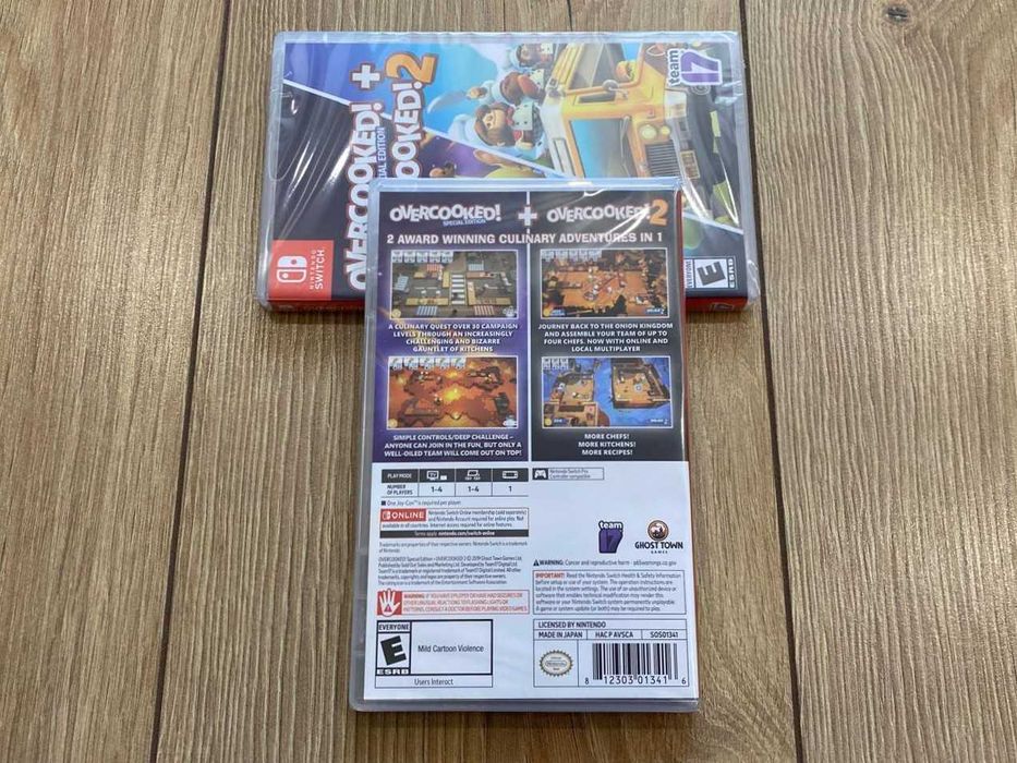 Новый картридж Overcooked Special Edition+Overcooked 2 Nintendo Switch
