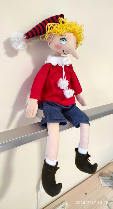 Кукла Пинокио. Ръчна изработка.