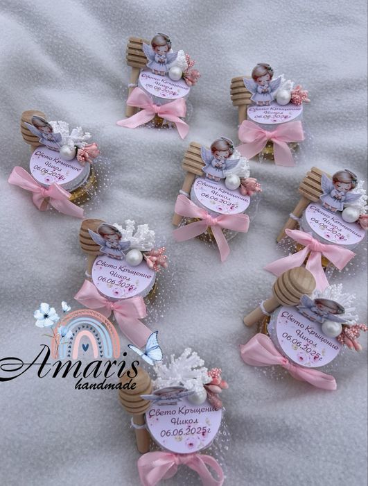 Бурканчета с мен- подаръци за Кръщене, сватби и други поводи