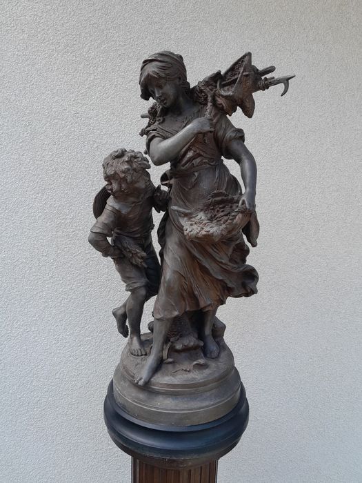 Statueta bronz Aug Moreau