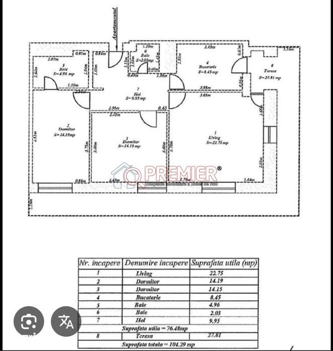 Asmita Gardens - 3 Camere - Terasa