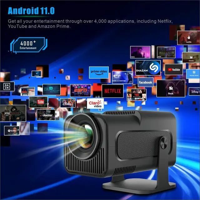 HY320 mini смарт проектор 4K Android 1000 каналы и фильмы