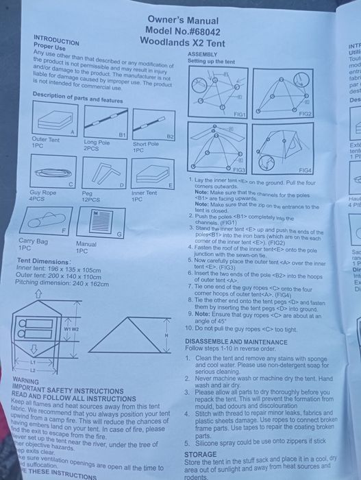 Cort turist 2 persoane