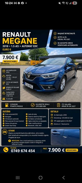 Renault Megane 4 2018 automata