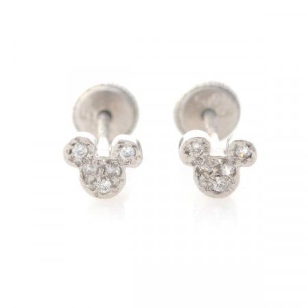 Cercei copii aur alb 14k Mickey Mouse