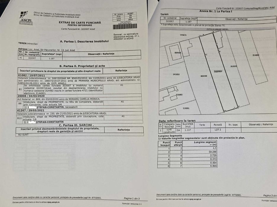 vand teren /arad /gai/ str.pacurarilor nr.13