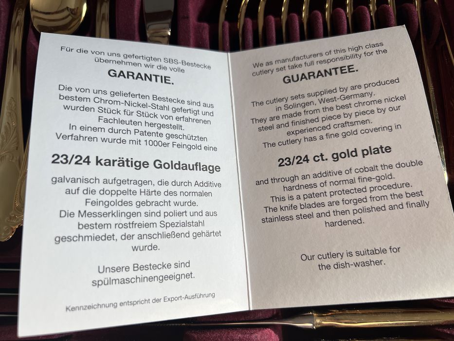 Продам позолоченный набор Германия