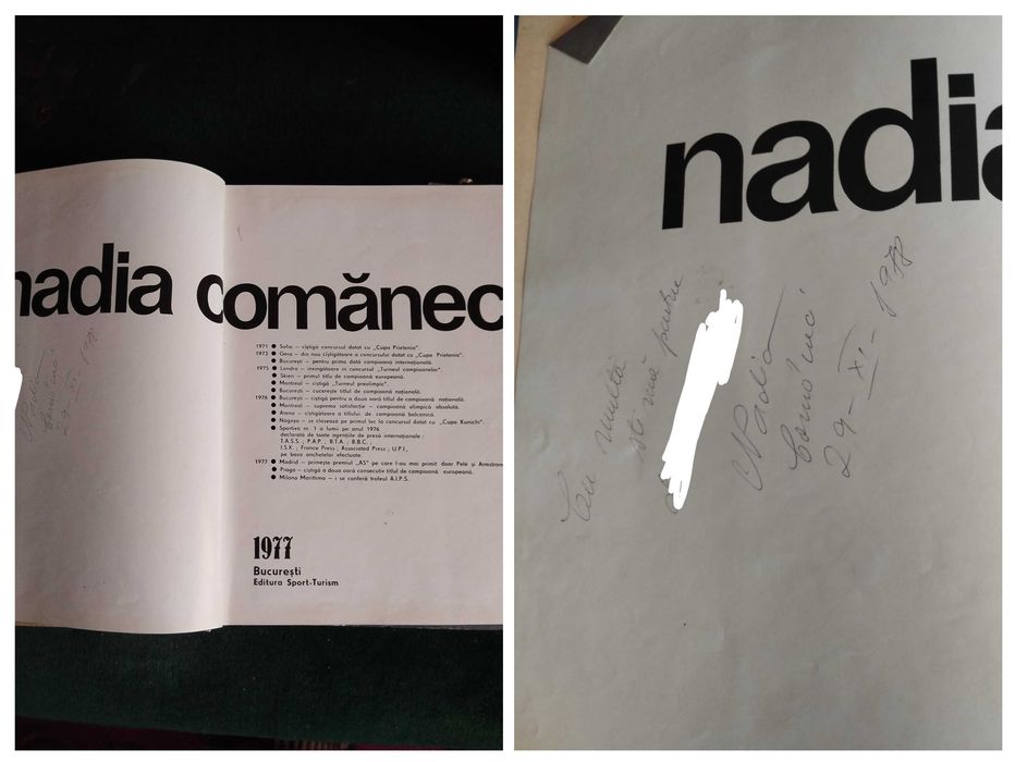 Album semnat Nadia Comăneci 1977