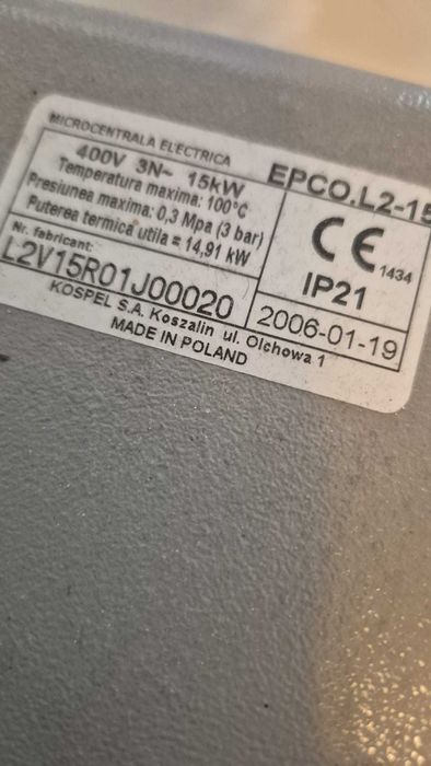 Centrala electrica EPCO.L2-15 380V