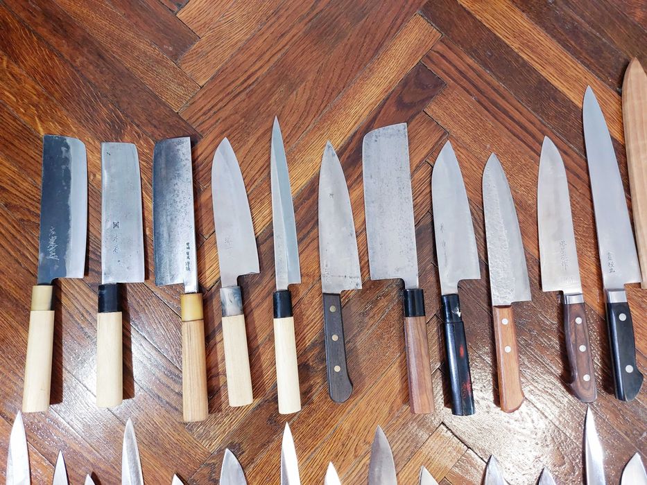Cutite Bucatarie Japoneze Vechi Lucrate Manual Originale!