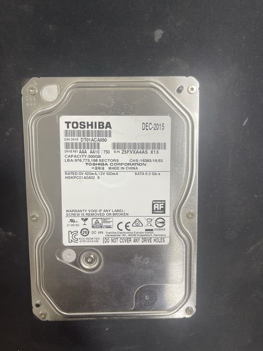 Hdd 500gb Toshiba