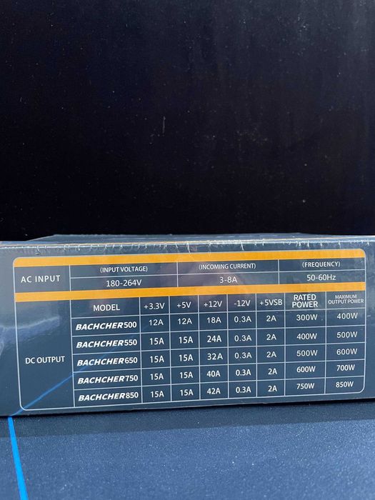 Блок Питания новий бренд BACHCHER 500W 550W 650W 750W 850W