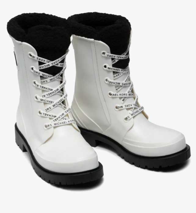 MICHAEL Michael Kors Montaigne Rainboot – бели гумени ботуши, боти 36