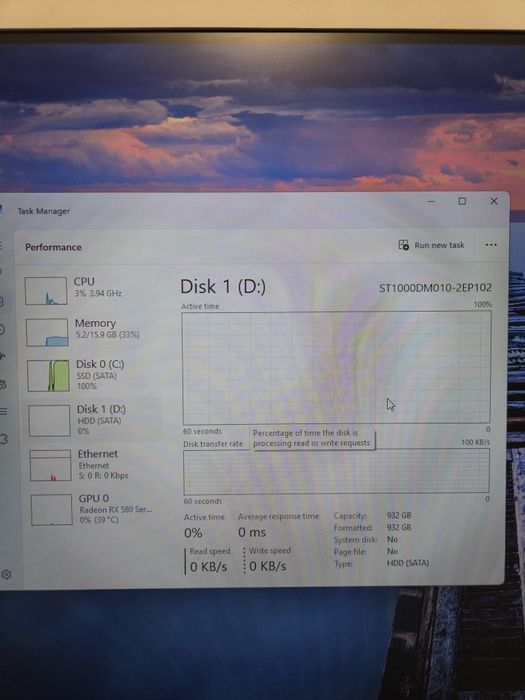 PC Gaming I5-9400F, RX 580 8GB, 16GB Ram