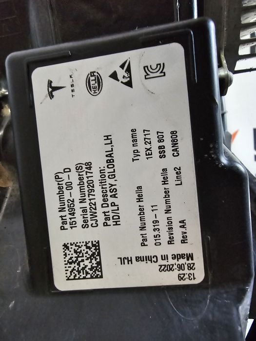 Far stanga Tesla 3 / Y Facelift dupa 2021 cod 1514952-00-D