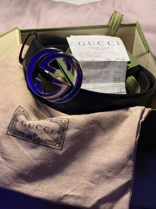Cureaua Gucci originala cu bon, ca noua